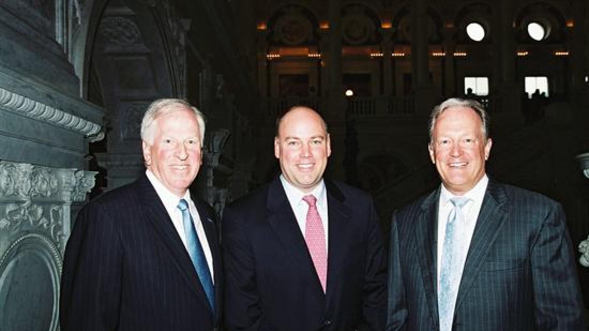 Rep. Mike Thompson, Bobby Koch, and  Rep.George Radanovich
